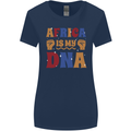 My DNA Juneteenth Black Lives Matter African Womens Wider Cut T-Shirt Navy Blue