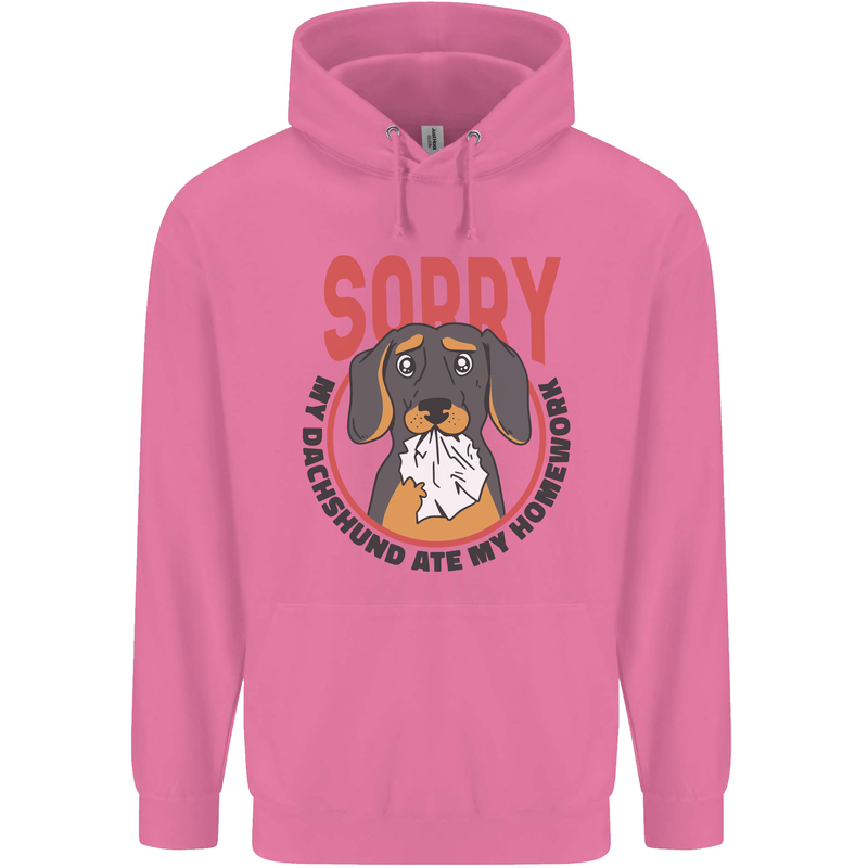 My Dachshund Ate My Homework Funny Dog Childrens Kids Hoodie Azalea