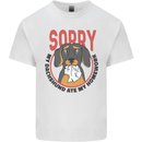 My Dachshund Ate My Homework Funny Dog Mens Cotton T-Shirt Tee Top White