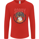 My Dachshund Ate My Homework Funny Dog Mens Long Sleeve T-Shirt Red