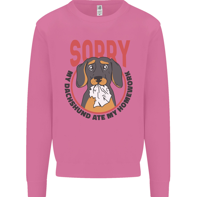My Dachshund Ate My Homework Funny Dog Mens Sweatshirt Jumper Azalea