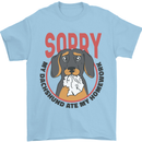 My Dachshund Ate My Homework Funny Dog Mens T-Shirt 100% Cotton Light Blue