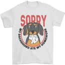 My Dachshund Ate My Homework Funny Dog Mens T-Shirt 100% Cotton White