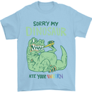 My Dinosaur Ate Your Unicorn T-Rex Funny Mens T-Shirt 100% Cotton Light Blue
