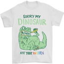 My Dinosaur Ate Your Unicorn T-Rex Funny Mens T-Shirt 100% Cotton White