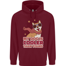 My Dog is Cooler Than Your Dog Shiba Inu Mens 80% Cotton Hoodie Maroon