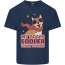 My Dog is Cooler Than Your Dog Shiba Inu Mens Cotton T-Shirt Tee Top Navy Blue