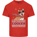 My Dog is Cooler Than Your Dog Shiba Inu Mens Cotton T-Shirt Tee Top Red