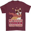 My Dog is Cooler Than Your Dog Shiba Inu Mens T-Shirt 100% Cotton Maroon