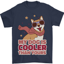My Dog is Cooler Than Your Dog Shiba Inu Mens T-Shirt 100% Cotton Navy Blue