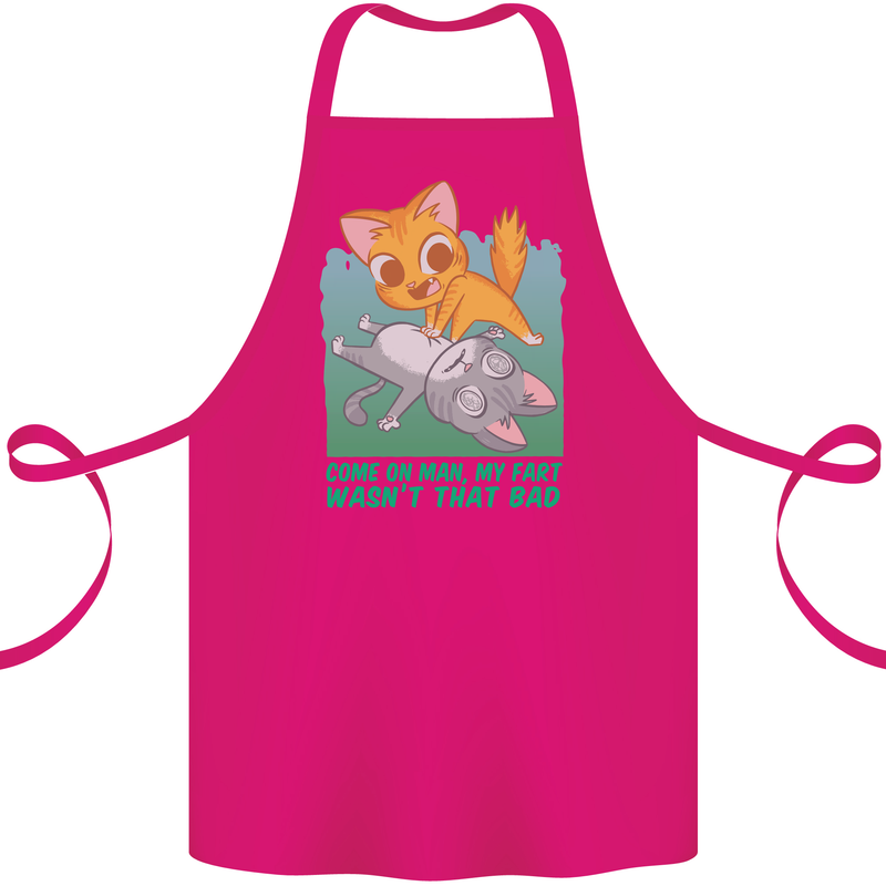 My Fart Wasn't That Bad Funny Flatulence Cat Cotton Apron 100% Organic Pink