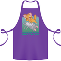 My Fart Wasn't That Bad Funny Flatulence Cat Cotton Apron 100% Organic Purple