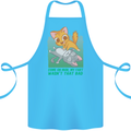 My Fart Wasn't That Bad Funny Flatulence Cat Cotton Apron 100% Organic Turquoise