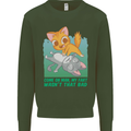 My Fart Wasn't That Bad Funny Flatulence Cat Kids Sweatshirt Jumper Forest Green