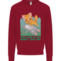 My Fart Wasn't That Bad Funny Flatulence Cat Kids Sweatshirt Jumper Red