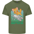My Fart Wasn't That Bad Funny Flatulence Cat Mens Cotton T-Shirt Tee Top Military Green