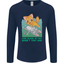 My Fart Wasn't That Bad Funny Flatulence Cat Mens Long Sleeve T-Shirt Navy Blue