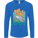 My Fart Wasn't That Bad Funny Flatulence Cat Mens Long Sleeve T-Shirt Royal Blue