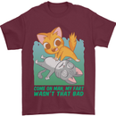 My Fart Wasn't That Bad Funny Flatulence Cat Mens T-Shirt 100% Cotton Maroon