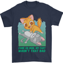 My Fart Wasn't That Bad Funny Flatulence Cat Mens T-Shirt 100% Cotton Navy Blue