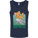 My Fart Wasn't That Bad Funny Flatulence Cat Mens Vest Tank Top Navy Blue