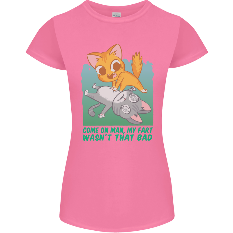 My Fart Wasn't That Bad Funny Flatulence Cat Womens Petite Cut T-Shirt Azalea