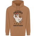 My Hobbies Drinking with My Parrot Alcohol Mens 80% Cotton Hoodie Caramel Latte