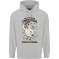 My Hobbies Drinking with My Parrot Alcohol Mens 80% Cotton Hoodie Sports Grey