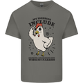 My Hobbies Drinking with My Parrot Alcohol Mens Cotton T-Shirt Tee Top Charcoal