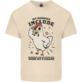 My Hobbies Drinking with My Parrot Alcohol Mens Cotton T-Shirt Tee Top Natural