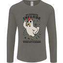 My Hobbies Drinking with My Parrot Alcohol Mens Long Sleeve T-Shirt Charcoal
