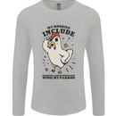 My Hobbies Drinking with My Parrot Alcohol Mens Long Sleeve T-Shirt Sports Grey