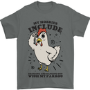 My Hobbies Drinking with My Parrot Alcohol Mens T-Shirt 100% Cotton Charcoal