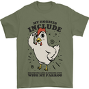 My Hobbies Drinking with My Parrot Alcohol Mens T-Shirt 100% Cotton Military Green