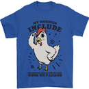 My Hobbies Drinking with My Parrot Alcohol Mens T-Shirt 100% Cotton Royal Blue