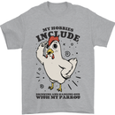 My Hobbies Drinking with My Parrot Alcohol Mens T-Shirt 100% Cotton Sports Grey