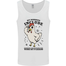 My Hobbies Drinking with My Parrot Alcohol Mens Vest Tank Top White