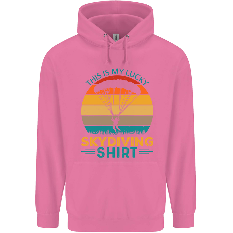 My Lucky Skydiving Funny Skydiver Mens 80% Cotton Hoodie Azelea