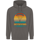 My Lucky Skydiving Funny Skydiver Mens 80% Cotton Hoodie Charcoal