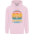 My Lucky Skydiving Funny Skydiver Mens 80% Cotton Hoodie Light Pink