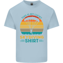 My Lucky Skydiving Funny Skydiver Mens Cotton T-Shirt Tee Top Light Blue