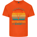 My Lucky Skydiving Funny Skydiver Mens Cotton T-Shirt Tee Top Orange