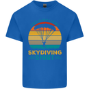 My Lucky Skydiving Funny Skydiver Mens Cotton T-Shirt Tee Top Royal Blue