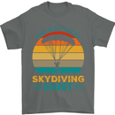 My Lucky Skydiving Funny Skydiver Mens T-Shirt 100% Cotton Charcoal