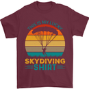 My Lucky Skydiving Funny Skydiver Mens T-Shirt 100% Cotton Maroon