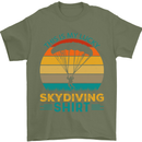 My Lucky Skydiving Funny Skydiver Mens T-Shirt 100% Cotton Military Green