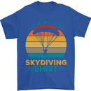 My Lucky Skydiving Funny Skydiver Mens T-Shirt 100% Cotton Royal Blue