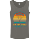 My Lucky Skydiving Funny Skydiver Mens Vest Tank Top Charcoal