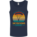 My Lucky Skydiving Funny Skydiver Mens Vest Tank Top Navy Blue