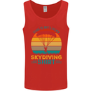 My Lucky Skydiving Funny Skydiver Mens Vest Tank Top Red